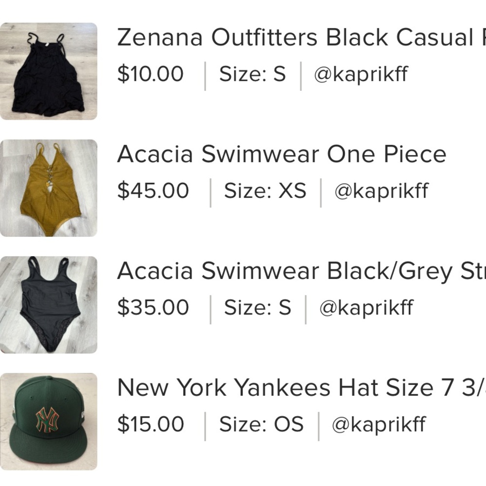 Listing for @kaprikff